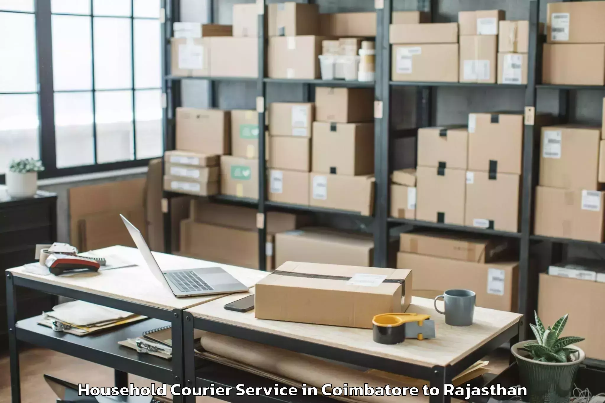 Reliable Coimbatore to Balaran Household Courier